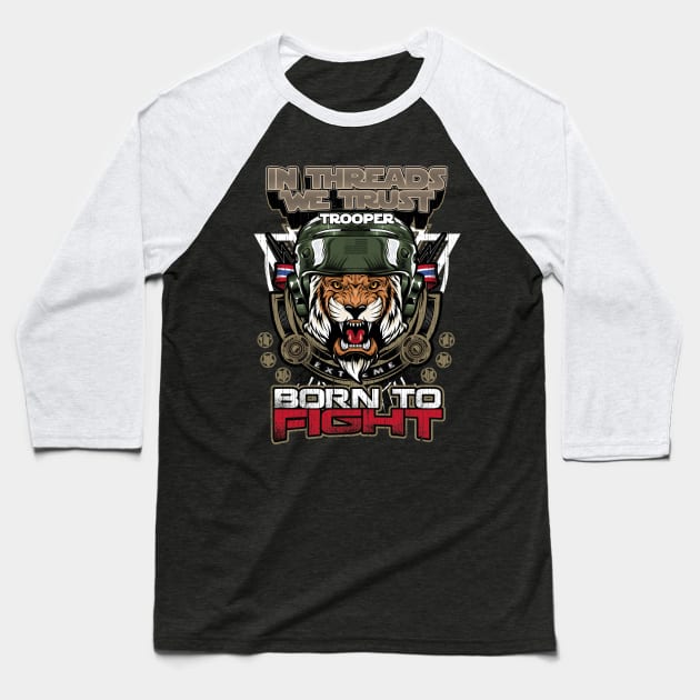 TROOPER TIGER AIR FORCES Baseball T-Shirt by JOISDRAW ART